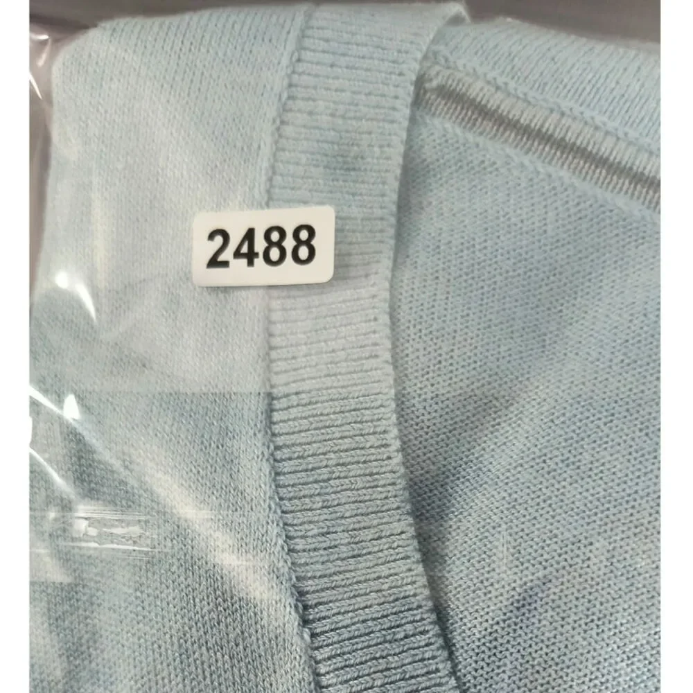 Banana Republic Men's Silk Cashmere Blend V-Neck Sweater Size XL Blue NWT